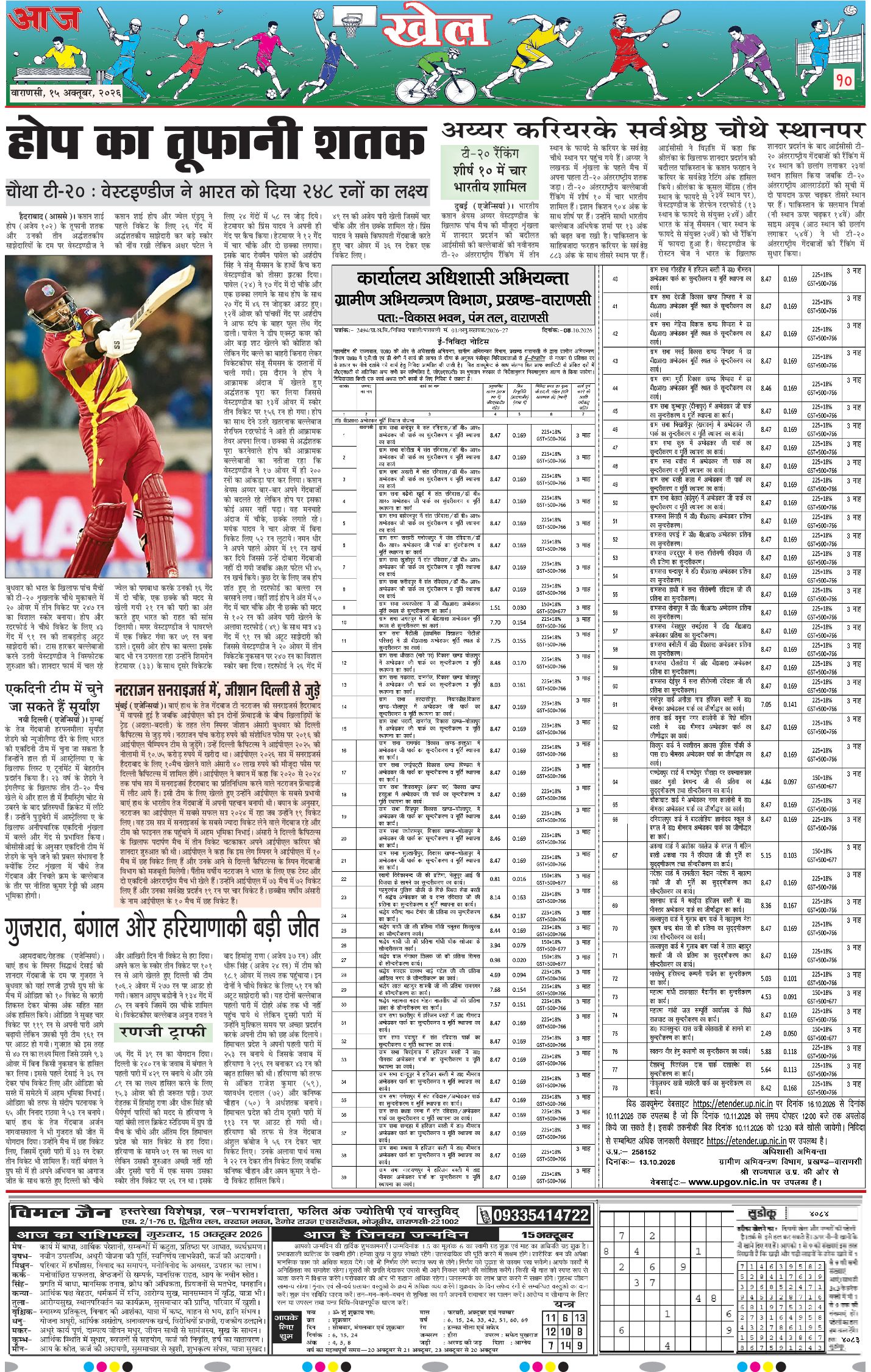 वाराणसी ई-पेपर — 15 अक्टूबर 2026